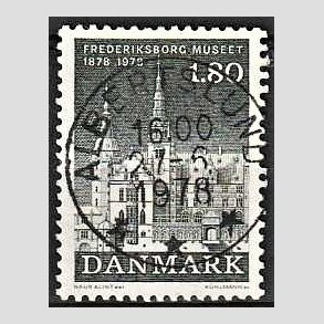 FRIM�RKER DANMARK | 1978 - AFA 657 - Frederiksborgmuseet 100 �r - 1,80 Kr. sortgr� - Pragt Stemplet