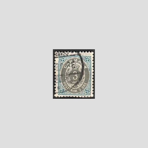 FRIMRKER DANMARK | 1895 - AFA 22By - 3 re bl/gr - Stemplet