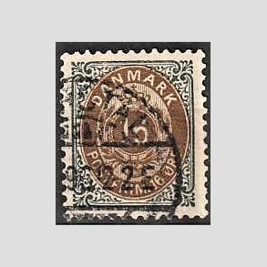 FRIM�RKER DANMARK | 1895 - AFA 27B - 16 �re gr�/brun - Stemplet