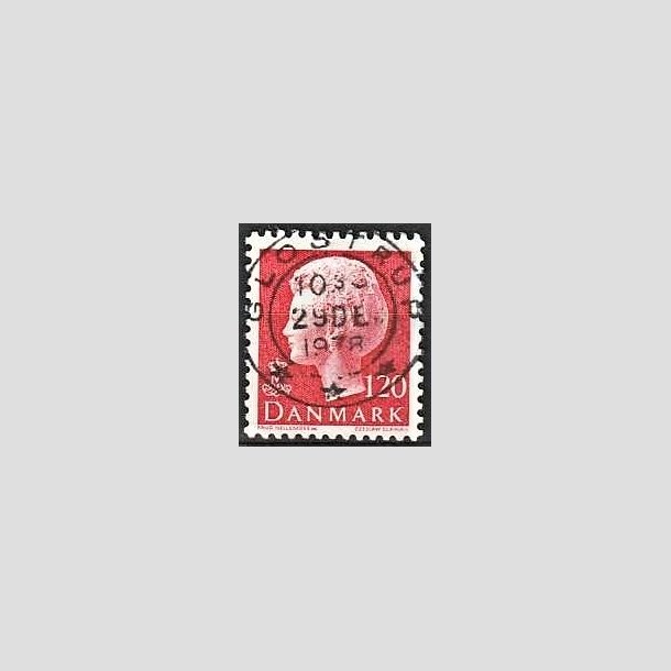 FRIMRKER DANMARK | 1977 - AFA 646 - Dronning Margrethe - 120 re rd - Pragt Stemplet Glostrup