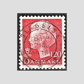 FRIMRKER DANMARK | 1977 - AFA 646 - Dronning Margrethe - 120 re rd - Pragt Stemplet
