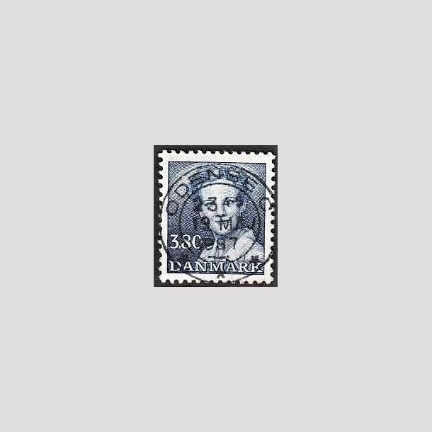 FRIMRKER DANMARK | 1985 - AFA 822 - Dronning Margrethe - 3,80 Kr. bl - Pragt Stemplet