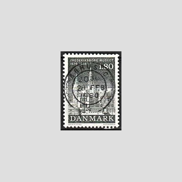 FRIMRKER DANMARK | 1978 - AFA 657 - Frederiksborgmuseet 100 r - 1,80 Kr. sortgr - Pragt Stemplet