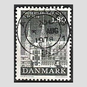 FRIM�RKER DANMARK | 1978 - AFA 657 - Frederiksborgmuseet 100 �r - 1,80 Kr. sortgr� - Pragt Stemplet