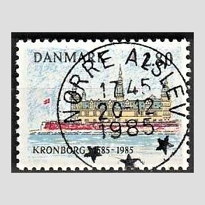 FRIM�RKER DANMARK | 1985 - AFA 840 - Kronborg Slot 400 �r - 2,80 Kr. flerfarvet - Pragt Stemplet N�rre Alslev