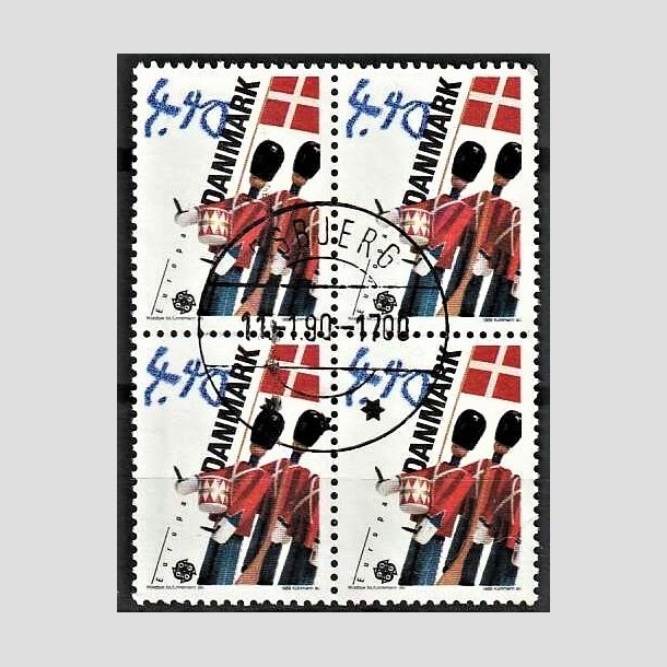 FRIMRKER DANMARK | 1989 - AFA 939 - Legetj/Spil for brn - 4,40 Kr. flerfarvet i 4-blok - Lux Stemplet