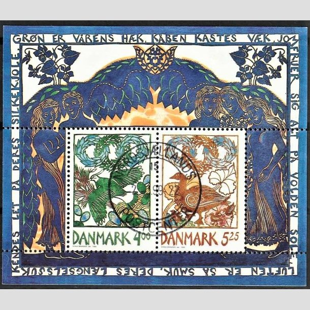 FRIMRKER DANMARK | 1999 - AFA 1206 - Forrsbebudere - 9,25 Kr. Miniark - Lux Stemplet