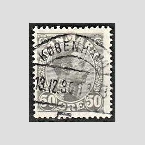 FRIMRKER DANMARK | 1921-22 - AFA 129a - Chr. X 50 re gr - Lux Stemplet Kbenhavn