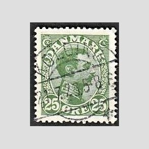 FRIMRKER DANMARK | 1925-26 - AFA 148 - Chr. X 25 re grn - Lux Stemplet Kolding