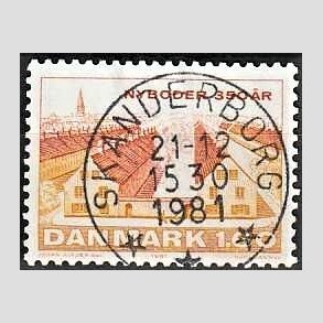 FRIM�RKER DANMARK | 1981 - AFA 726 - Nyboder 350 �r - 1,60 Kr. flerfarvet - Pragt Stemplet Skanderborg
