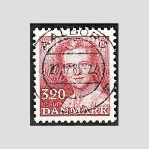FRIMRKER DANMARK | 1989 - AFA 924 - Dronning Margrethe - 3,20 Kr. rd - Pragt Stemplet