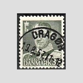 FRIMRKER DANMARK | 1951 - AFA 326 - Fr. IX 35 re grnsort - Lux Stemplet Dragr