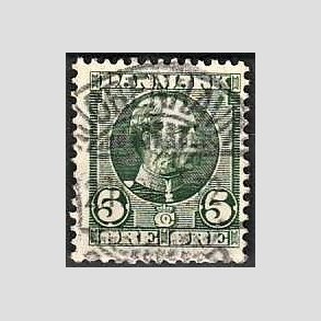 FRIMRKER DANMARK | 1905-06 - AFA 52 - Chr. IX 5 re grn - Lux Stemplet