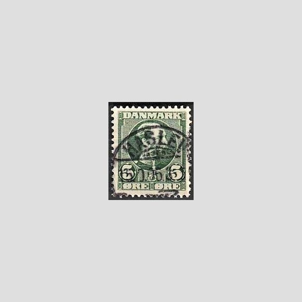 FRIMRKER DANMARK | 1905-06 - AFA 52 - Chr. IX 5 re grn - Lux Stemplet Haslev