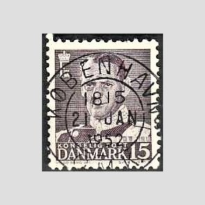 FRIMRKER DANMARK | 1950 - AFA 319 - Fr. IX 15 re grviolet - Lux Stemplet