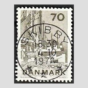 FRIM�RKER DANMARK | 1978 - AFA 664 - Dansk fiskeri - 70 �re olivengr�n - Pragt Stemplet