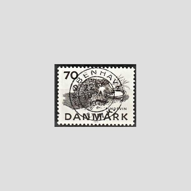 FRIMRKER DANMARK | 1975 - AFA 602 - Truede dyr - 70 re brun - Pragt Stemplet