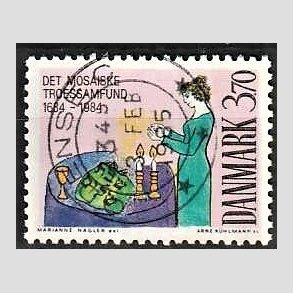 FRIM�RKER DANMARK | 1984 - AFA 815 - Ludvig Holberg - 3,70 Kr. flerfarvet - Pragt Stemplet