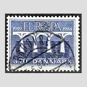 FRIM�RKER DANMARK | 1984 - AFA 804 - Europam�rker - 3,70 Kr. bl� - Pragt Stemplet