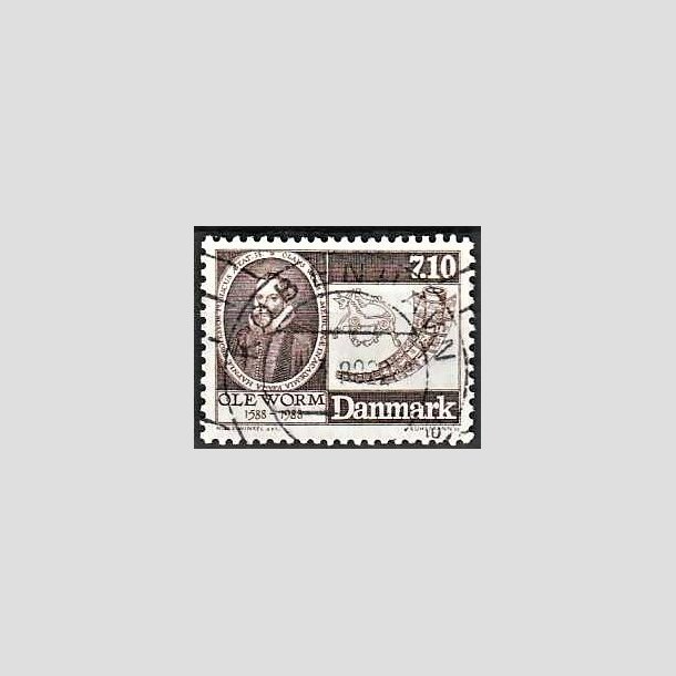 FRIMRKER DANMARK | 1988 - AFA 905 - Naturforskeren Ole Worm  - 7,10 Kr. brun - Lux Stemplet