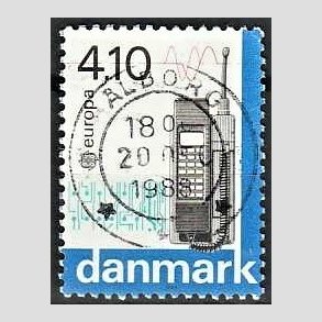 FRIM�RKER DANMARK | 1988 - AFA 912 - Europam�rker - 4,10 Kr. flerfarvet - Pragt Stemplet