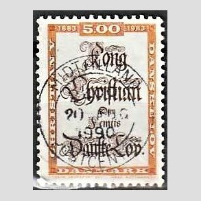 FRIM�RKER DANMARK | 1983 - AFA 781 - Danske Lov 300 �r. - 5,00 Kr. flerfarvet - Pragt Stemplet