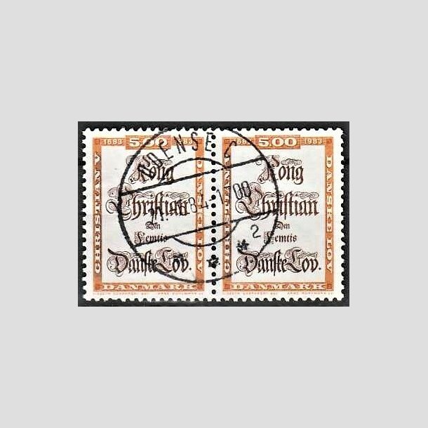 FRIMRKER DANMARK | 1983 - AFA 781 - Danske Lov 300 r. - 5,00 Kr. flerfarvet i par - Pragt Stemplet