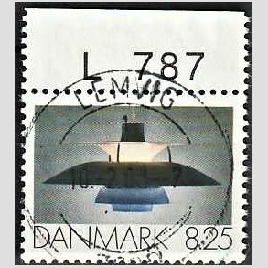 FRIM�RKER DANMARK | 1991 - AFA 998 - Dansk Brugskunst - 8,25 Kr. flerfarvet - Pragt Stemplet