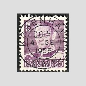 FRIMRKER DANMARK | 1955 - AFA 360 - Fr. IX 25 re violet - Lux Stemplet