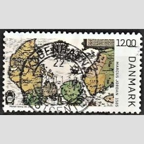 FRIM�RKER DANMARK | 2009 - AFA 1587 - Gamle Danmarkskort - 12,00 Kr. flerfarvet - Lux Stemplet