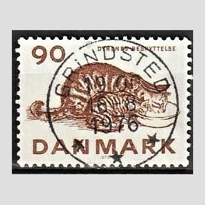 FRIM�RKER DANMARK | 1975 - AFA 605 - Dyrenes Beskyttelse 100 �r. - Pragt Stemplet