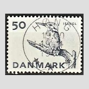 FRIM�RKER DANMARK | 1975 - AFA 601 - Truede dyr - 50 �re gr�bl� - Pragt Stemplet H�ng