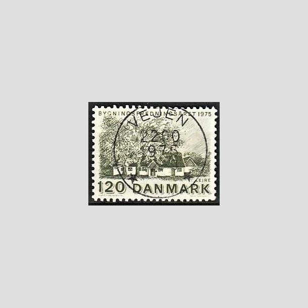 FRIMRKER DANMARK | 1975 - AFA 592 - Bygningsfredning - 120 re grn - Pragt Stemplet Vejen