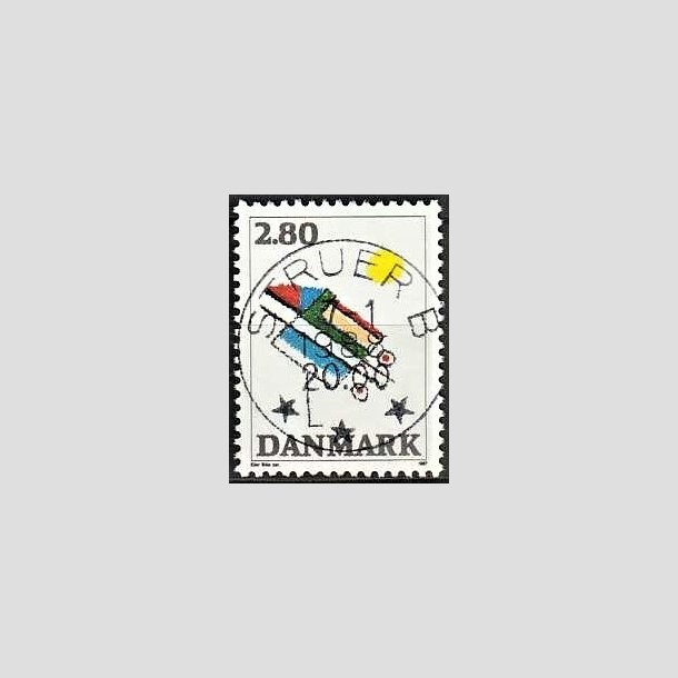 FRIMRKER DANMARK | 1987 - AFA 891 - Kunst - 2,80 Kr. flerfarvet - Pragt Stemplet