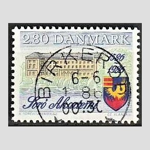 FRIM�RKER DANMARK | 1986 - AFA 856 - Sor� Akadami 400 �r - 2,80 Kr. flerfarvet - Pragt Stemplet