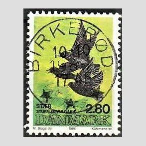 FRIM�RKER DANMARK | 1986 - AFA 865 - Danske fugle - 2,80 Kr. flerfarvet - Pragt Stemplet Birker�d