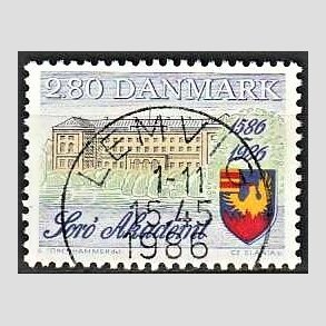 FRIM�RKER DANMARK | 1986 - AFA 856 - Sor� Akadami 400 �r - 2,80 Kr. flerfarvet - Pragt Stemplet Lemvig