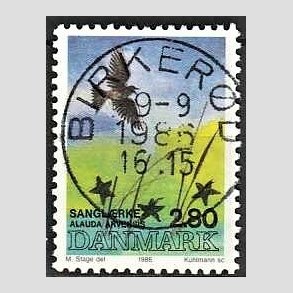 FRIM�RKER DANMARK | 1986 - AFA 868 - Danske fugle - 2,80 Kr. flerfarvet - Pragt Stemplet
