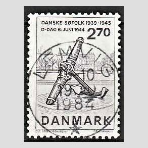 FRIM�RKER DANMARK | 1984 - AFA 805 - Normandiets invation danske skibe - 2,70 Kr. brun - Pragt Stemplet