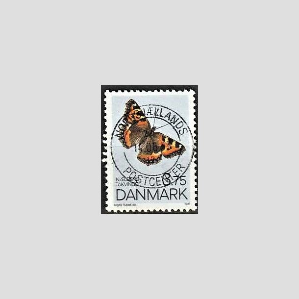 FRIMRKER DANMARK | 1993 - AFA 1037 - Sommerfugle - 3,75 Kr. flerfarvet - Pragt Stemplet
