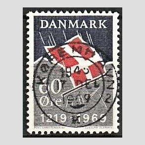 FRIM�RKER DANMARK | 1969 - AFA 484 - Dannebrog 750 �r - 60 �re m�rkbl�/gr�/r�d - Pragt Stemplet