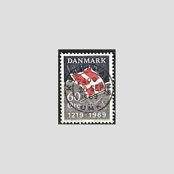 FRIMRKER DANMARK | 1969 - AFA 484 - Dannebrog 750 r - 60 re mrkbl/gr/rd - Pragt Stemplet