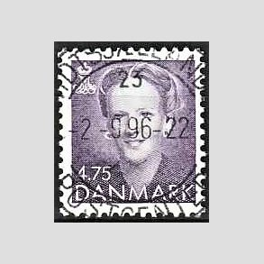 FRIMRKER DANMARK | 1992 - AFA 1018 - Dronning Margrethe - 4,75 Kr. violet - Pragt Stemplet