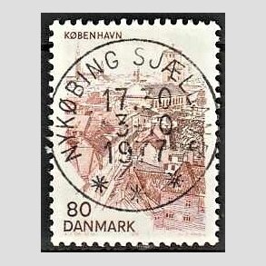 FRIM�RKER DANMARK | 1976 - AFA 614 - K�benhavn - 80 �re brun/brunr�d - Pragt Stemplet
