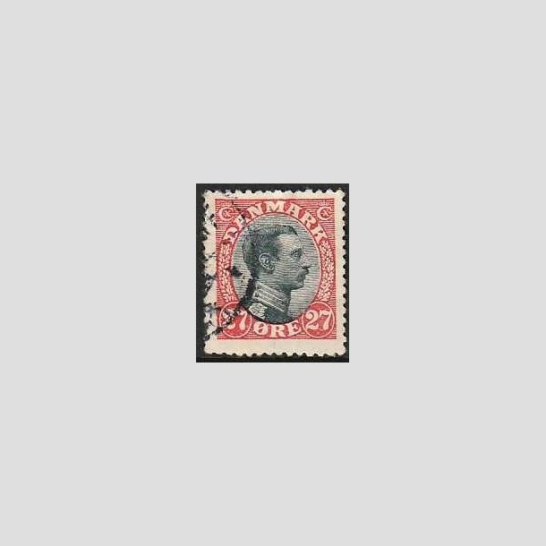 FRIMRKER DANMARK | 1918-20 - AFA 102 - Chr. X 27 re rd/sort - Stemplet