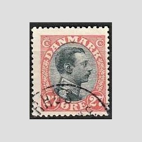 FRIMRKER DANMARK | 1918-20 - AFA 102 - Chr. X 27 re rd/sort - Stemplet