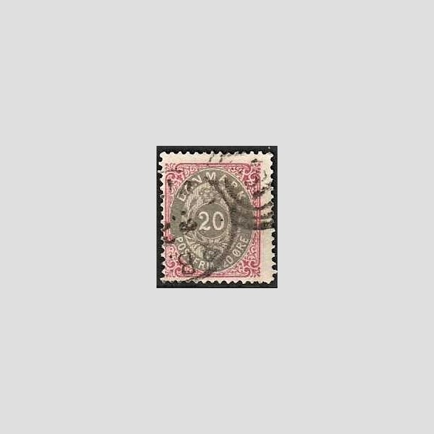 FRIMRKER DANMARK | 1875 - AFA 28 - 20 re rd/gr - Stemplet