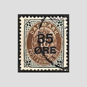 FRIMRKER DANMARK | 1912 - AFA 60 - 35/16 res Provisorier gr/brun - Stemplet