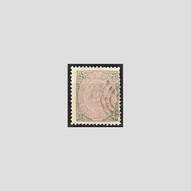 FRIMRKER DANMARK | 1875 - AFA 26 - 12 re gr/violet - Stemplet