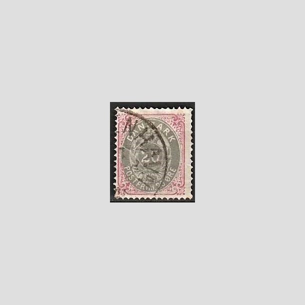 FRIMRKER DANMARK | 1875 - AFA 28 - 20 re rd/gr - Stemplet